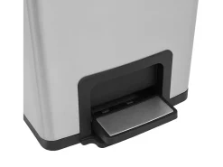 Lixeira de pedal anti-impressão digital de 30 litros aço inoxidável prateado cor prata 02_0043857