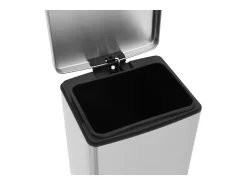 Lixeira de pedal anti-impressão digital de 30 litros aço inoxidável prateado cor prata 02_0043857