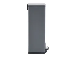 Lixeira de pedal anti-impressão digital de aço inoxidável de 30 litros cinza 02_0006068