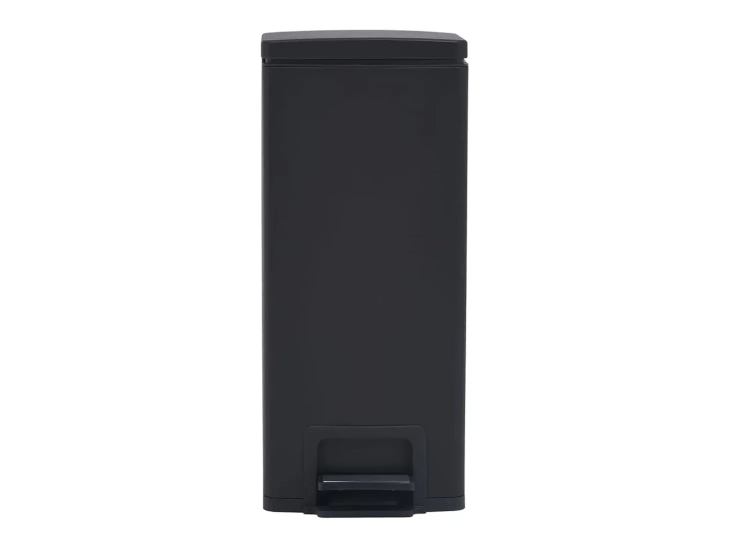 Lixeira de pedal anti-impressão digital de aço inoxidável de 30 litros preta 02_0006099