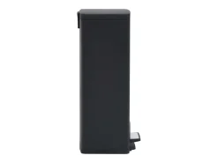 Lixeira de pedal anti-impressão digital de aço inoxidável de 30 litros preta 02_0006099