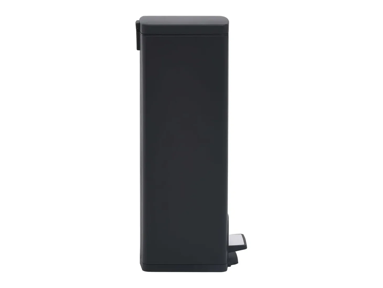 Lixeira de pedal anti-impressão digital de aço inoxidável de 30 litros preta 02_0006099