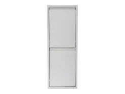 Lixeira de reciclagem de parede com 2 compartimentos removíveis 93 x 33 x 25 cm branca 03_0008198