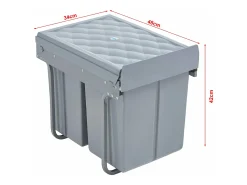 Lixeira embutida 2 x 10 + 1 x 20 litros 48 x 34 x 42 cm cinza 03_0008202