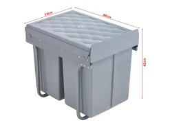 Lixeira embutida 2 x 20 litros 48 x 34 x 42 cm cinza 03_0008204