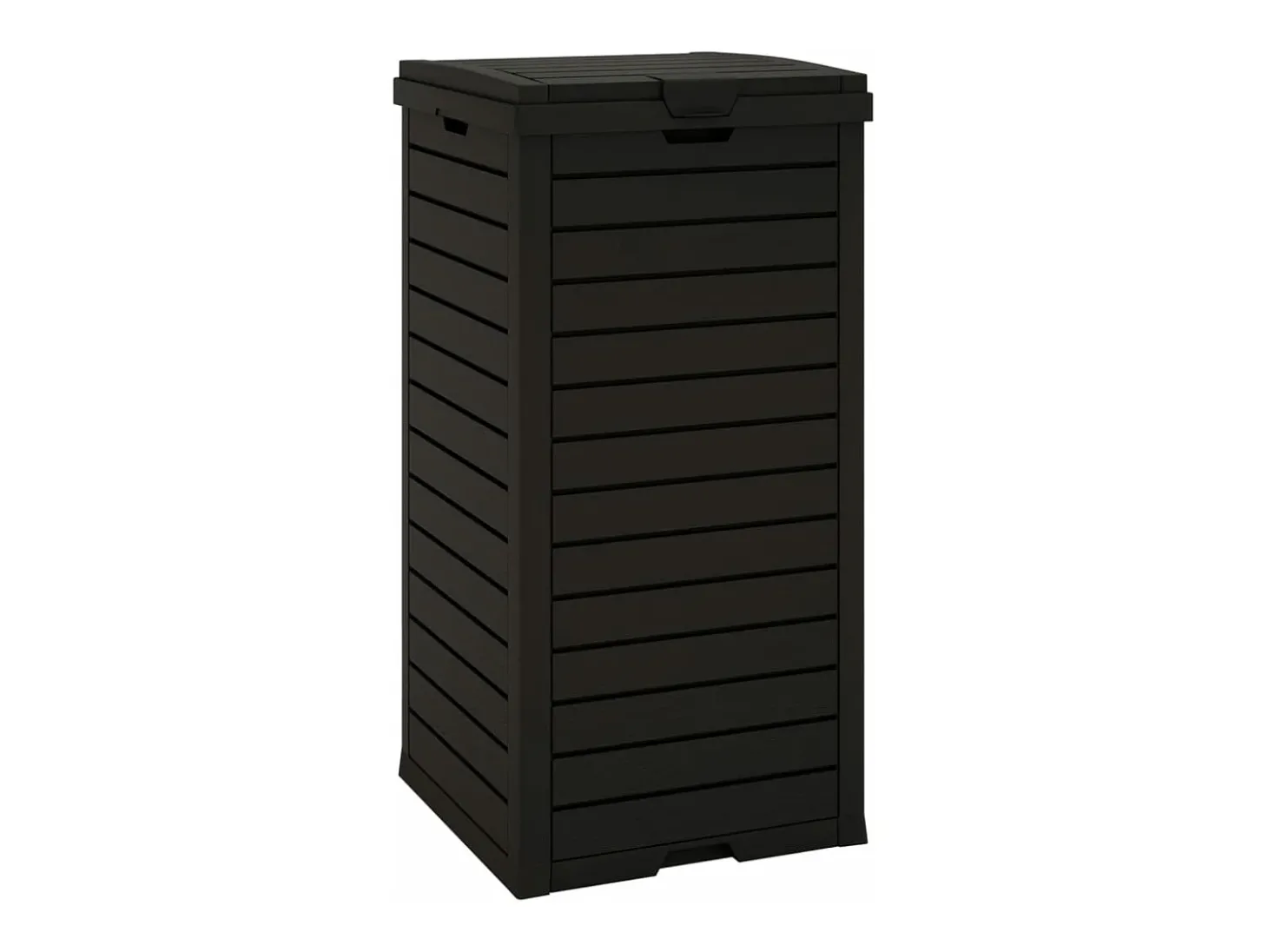 Lixeira externa 41 x 41 x 86 cm em polipropileno preto 02_0006069