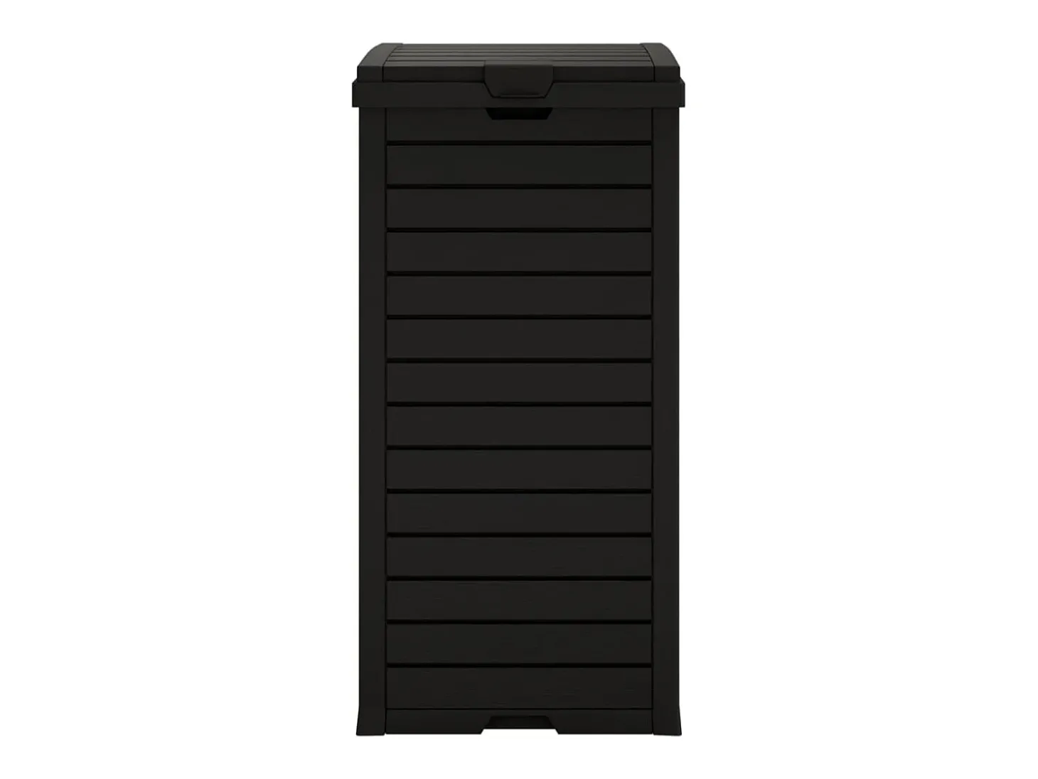 Lixeira externa 41 x 41 x 86 cm em polipropileno preto 02_0006069