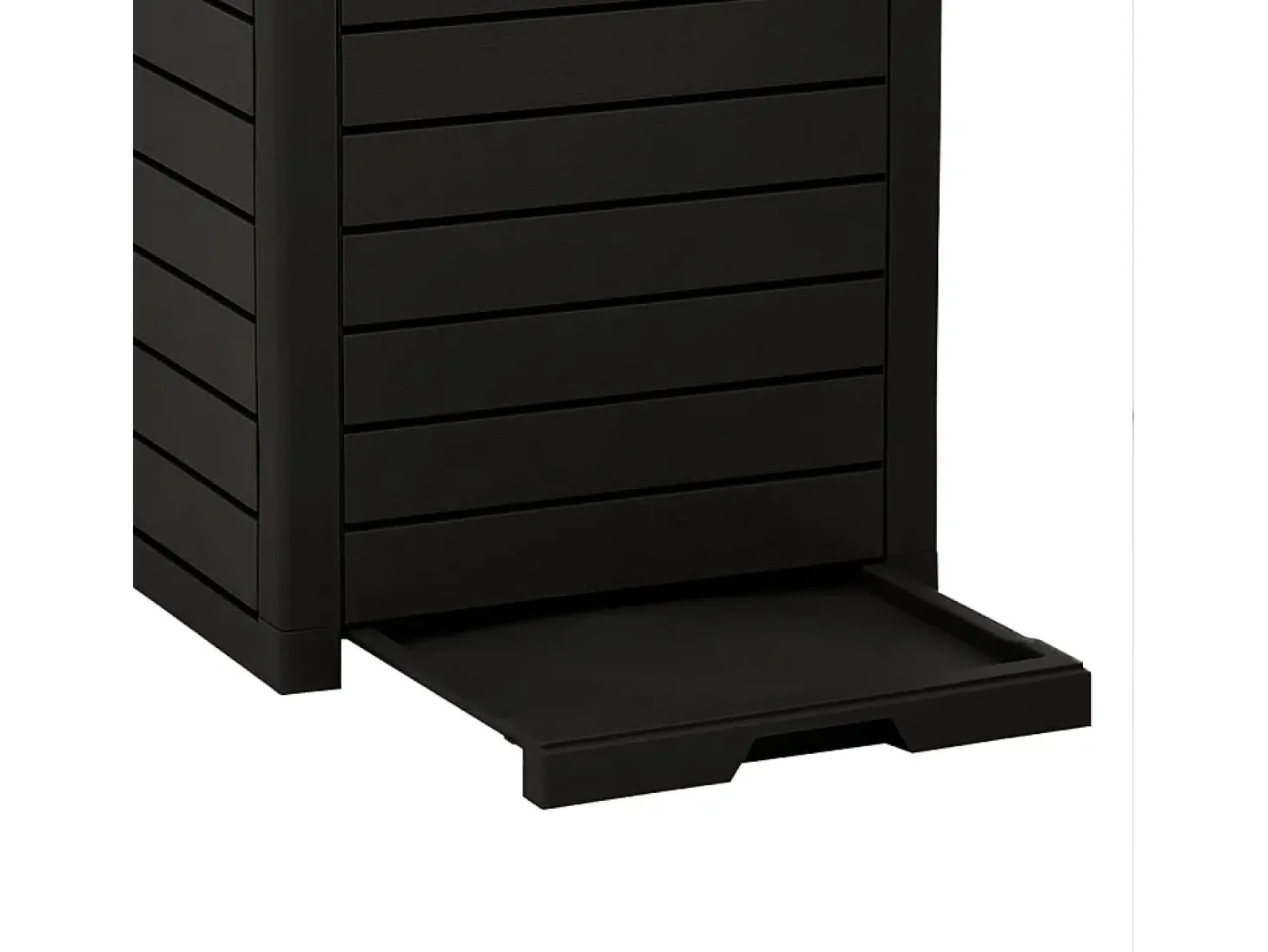 Lixeira externa 41 x 41 x 86 cm em polipropileno preto 02_0006069