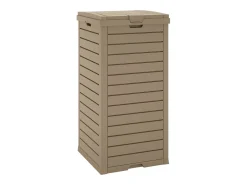 Lixeira externa marrom clara 41x41x86 cm em polipropileno 02_0006115