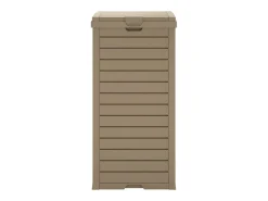 Lixeira externa marrom clara 41x41x86 cm em polipropileno 02_0006115