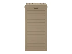 Lixeira externa marrom clara 41x41x86 cm em polipropileno 02_0006115
