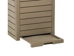 Lixeira externa marrom clara 41x41x86 cm em polipropileno 02_0006115