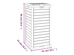 Lixeira externa marrom clara 41x41x86 cm em polipropileno 02_0006115