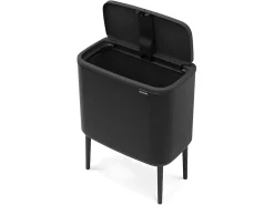 Lixeira Touch Bin com Suporte 36L Preto Fosco Brabantia Código R