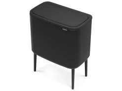 Lixeira Touch Bin com Suporte 36L Preto Fosco Brabantia Código R