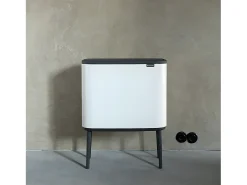 Lixeira Touch Bin com Suporte 36L Branca Brabantia Código R