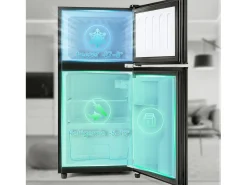 22L+38L Refrigerador com pés LED, ajustáveis, 172 kWh/ano, -27 ° C a 13 ° C, 7 nível de temperatura, energia E, 42x45.5x86.8cm