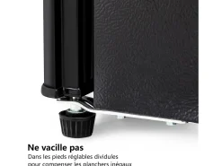22L+38L Refrigerador com pés LED, ajustáveis, 172 kWh/ano, -27 ° C a 13 ° C, 7 nível de temperatura, energia E, 42x45.5x86.8cm