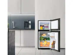 22L+38L Refrigerador com pés LED, ajustáveis, 172 kWh/ano, -27 ° C a 13 ° C, 7 nível de temperatura, energia E, 42x45.5x86.8cm