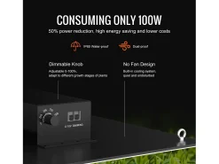 Lâmpada de Crescimento LED SucceBuy 300 W, Diodos Samsung de Intensidade Variável, para Plantas de Interior, Mudas, Vegetação, Floração, Driver em Série