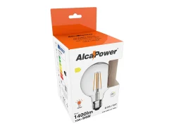 Lâmpada de filamento LED globo transparente 10W G125 1400lumen 3000K