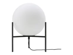 Lâmpada de mesa globo em pé, D. 25 x A. 35 cm, Preto e branco - BARLOW