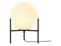 Lâmpada de mesa globo em pé, D. 25 x A. 35 cm, Preto e branco - BARLOW