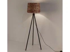 Lâmpada de pé Kiomi de alga marinha e metal, altura 144 cm.