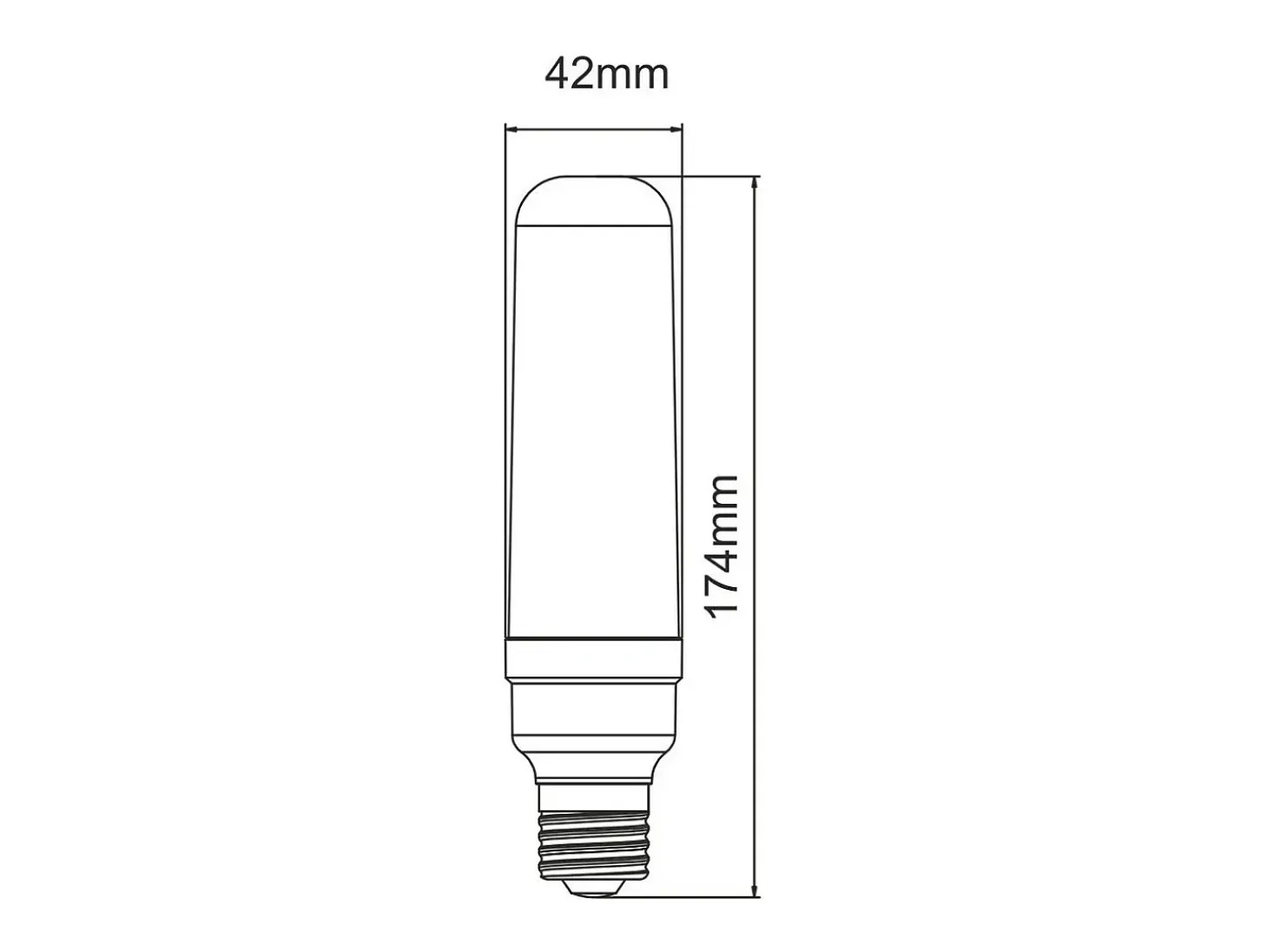 Lâmpada LED cilíndrica 10W E27 PL T40 4000K