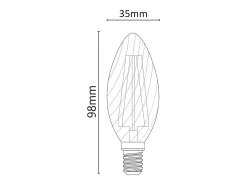 Lâmpada LED de filamento torcido 4W E14 3000K