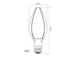 Lâmpada LED E27 de 85W para campainhas industriais 400watt 2700k