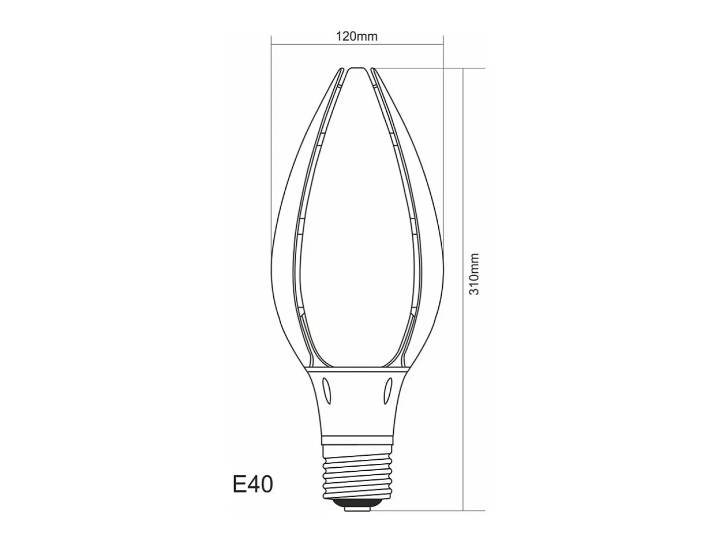 Lâmpada LED E27 de 85W para sinos industriais 400watt 5000k