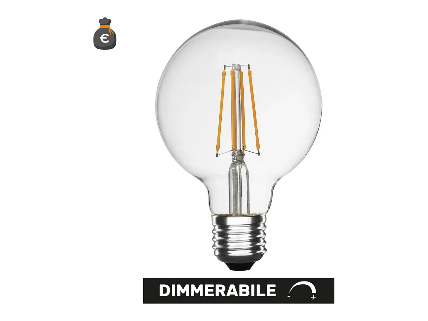 Lâmpada LED Globo G125 Regulável 10W 2700K E27