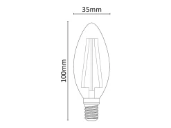 Lâmpada LED Oliva Regulável 6W 4000K E14