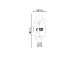 Lâmpada LED Oliva Regulável 6W 2700K E14