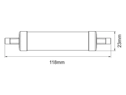 Lâmpada LED R7s Regulável 118mm 11W ø23mm 1280lumen 4000k