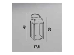 Lâmpada solar e recarregável para interior/exterior LANTERNA by Perenz Matt White