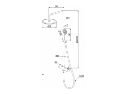 Lollipop II Coluna de duche mecânica em cobre escovado 250 Essebagno