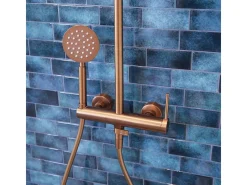 Lollipop II Coluna de duche mecânica em cobre escovado 250 Essebagno