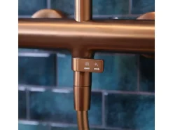 Lollipop II Coluna de duche mecânica em cobre escovado 250 Essebagno