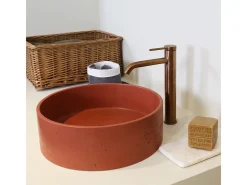 Lollipop Misturadora de lavatório alto cobre escovado Essebagno