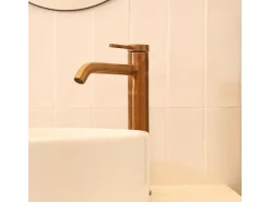 Lollipop Misturadora de lavatório alto cobre escovado Essebagno