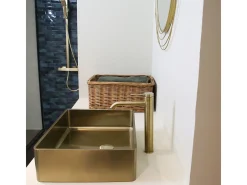 Lollipop Torneira para lavatório alto ouro escovado Essebagno