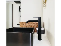 Lollipop Torneira para lavatório alto preto mate Essebagno