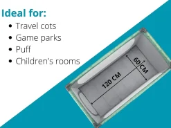 LOT X2 Colchão dobrável para cama de viagem 120 x 60 cm, colchão de espuma, espessura 5 cm, dobrável, colchão para parque infantil, 3 peças...