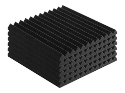 Lote de 80 Painéis de Espuma Acústica SucceBuy, 30.48 x 30.48 x 2.54 cm, para Paredes Teto de Estúdio, Casa, Escritório, Preto