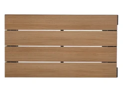 Lounge modular de jardim em alumínio: 2 sofás e uma mesa de centro - Antracite com almofadas bege - BAMBAÏA de MYLIA