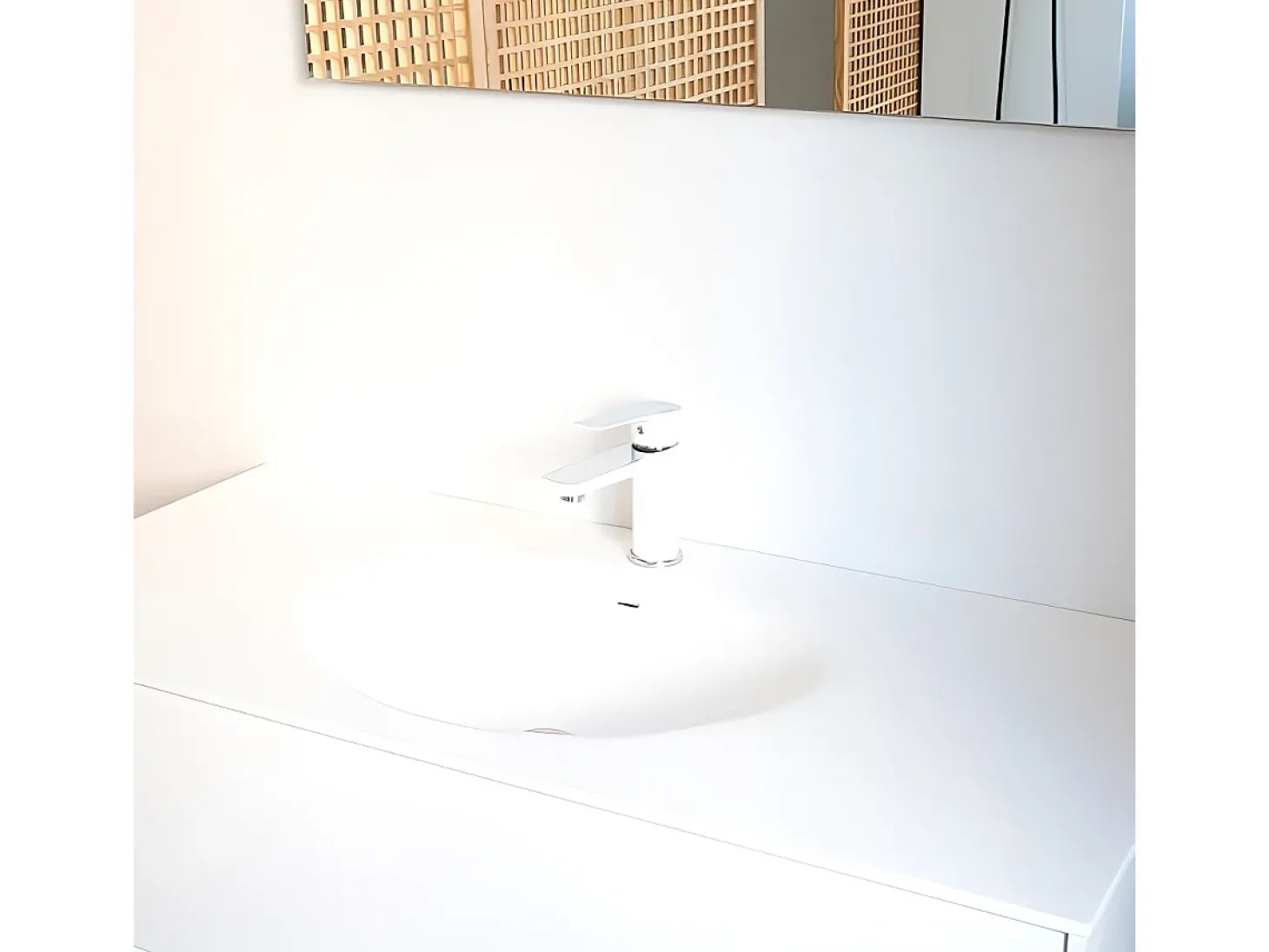 Lover torneira misturadora branco cromado para lavatório Essebagno