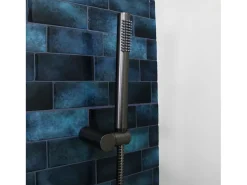 Luisa Base de duche combinada de 3 peças em ouro escovado em cinzento metalizado Essebagno