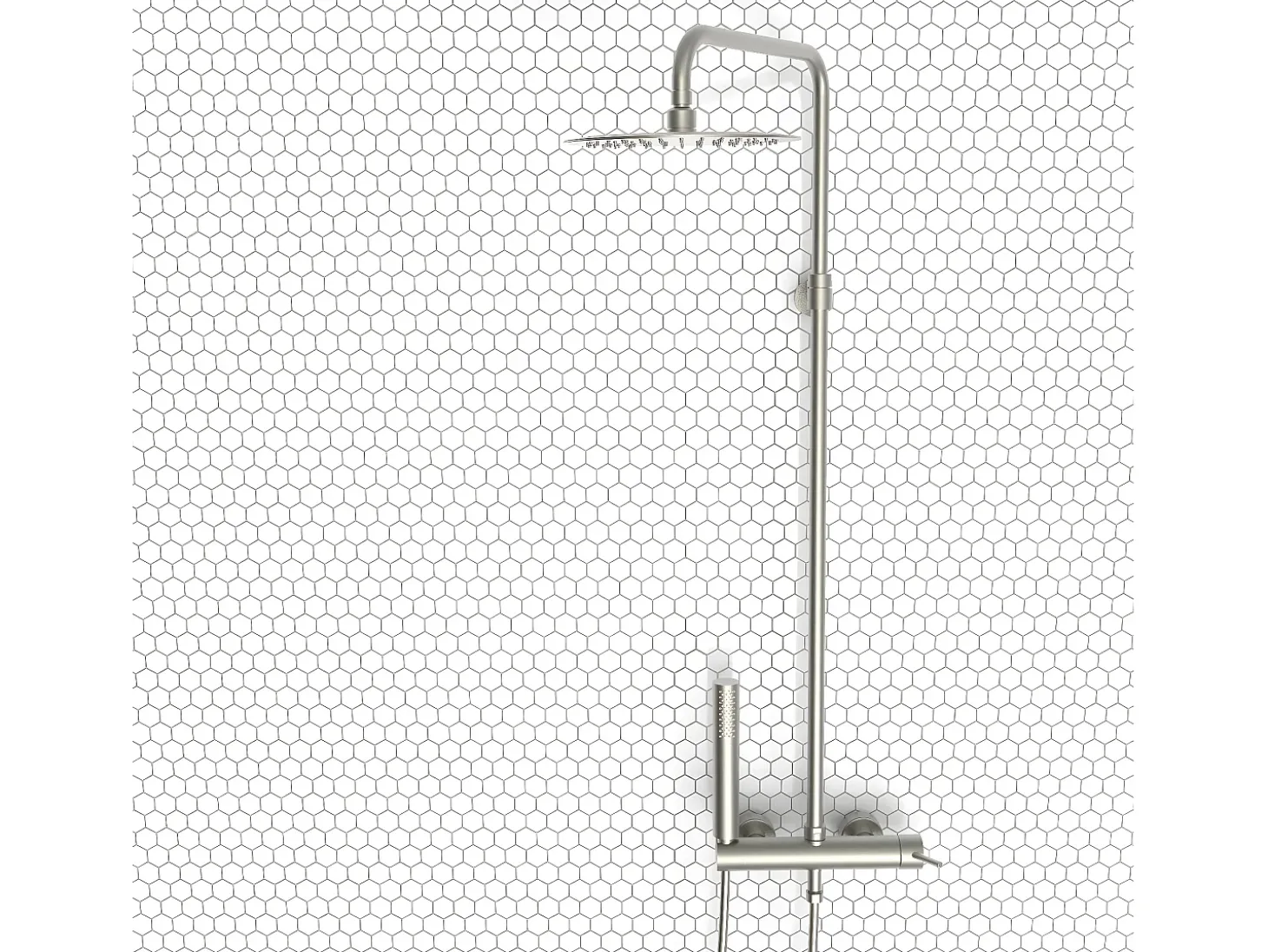 Luisa Coluna de duche mecânica estilo inox Essebagno
